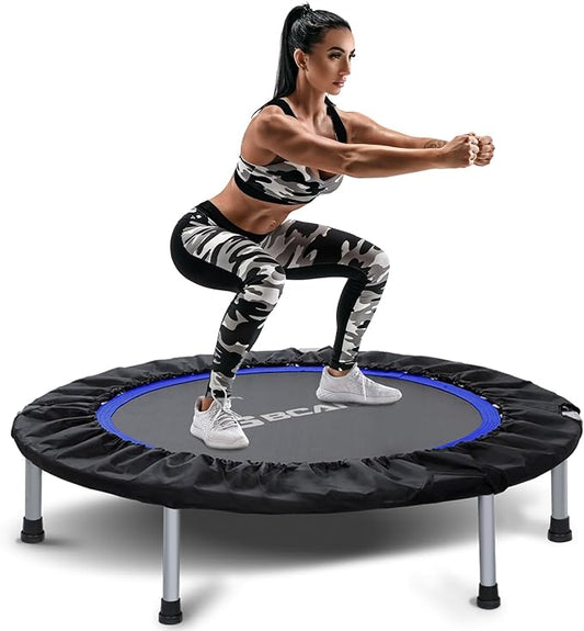 BCAN 40/48" Foldable Mini Trampoline Max Load 330lbs/440lbs
