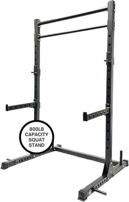 HulkFit Multi-Functional Adjustable Pro Series Power Cage Weight Rack, Squat Rack for Home Gym with 2 Pull Up Bars, Strength Training Exercise Equipment for Bench Press, Squats, and Deadlifts