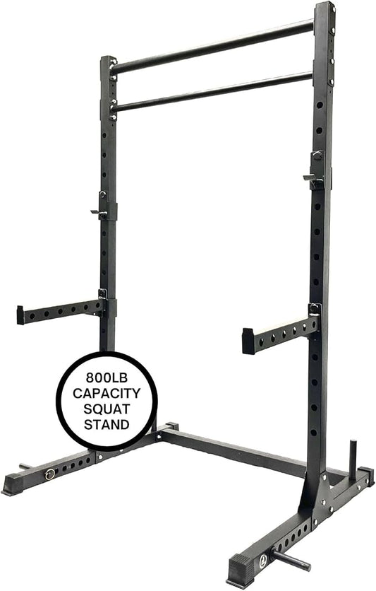 HulkFit Multi-Functional Adjustable Pro Series Power Cage Weight Rack, Squat Rack for Home Gym with 2 Pull Up Bars, Strength Training Exercise Equipment for Bench Press, Squats, and Deadlifts