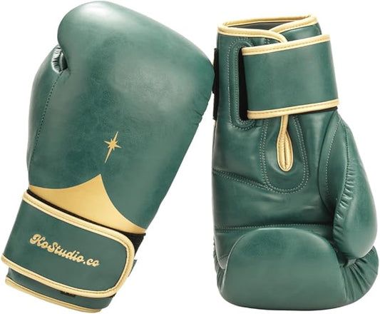 Boxing Gloves for Men & Women - Leather Gloves for Heavy Bag, Punching Bag,Muay Thai, MMA, Kickboxing, Gym Training, Sparring Pro-Style Guantes de Boxeo 12oz 14oz 16oz