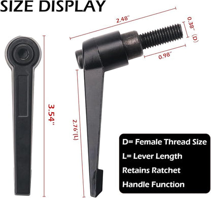 Exercise Bike Seat an Handle Height bar Adjustment Lever for Peloton Bike Replacement Parts, Adjustable Alloy L-Handle Accessories -2 Pack