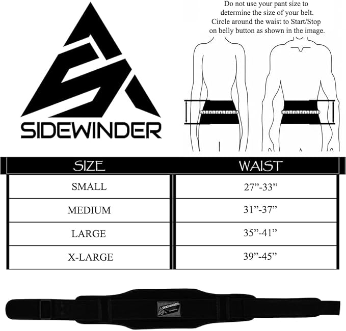 SideWinder Weight Lifting Belt for Serious Crossfit