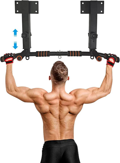 BESTHLS Wall Mounted Pull Up Bar and Dip Station 440 Lbs
