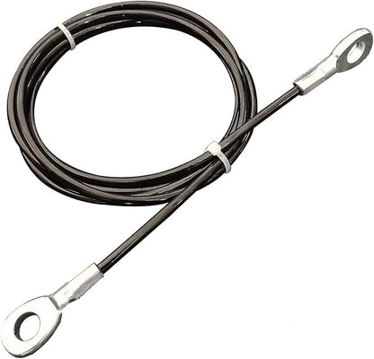 KORIKAHM Fitness Pulley Cable 118/157 / 197/236 Inch, LAT Pulldown Cable Replacement Gym Thick 6mm for Pulley System Cable Machine Accessories, PU Coating Steel Wire Rope with Stopper Ball