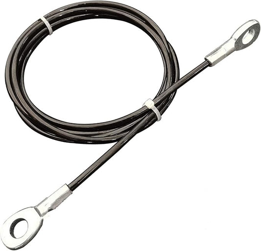 KORIKAHM Fitness Pulley Cable 118/157 / 197/236 Inch, LAT Pulldown Cable Replacement Gym Thick 6mm for Pulley System Cable Machine Accessories, PU Coating Steel Wire Rope with Stopper Ball