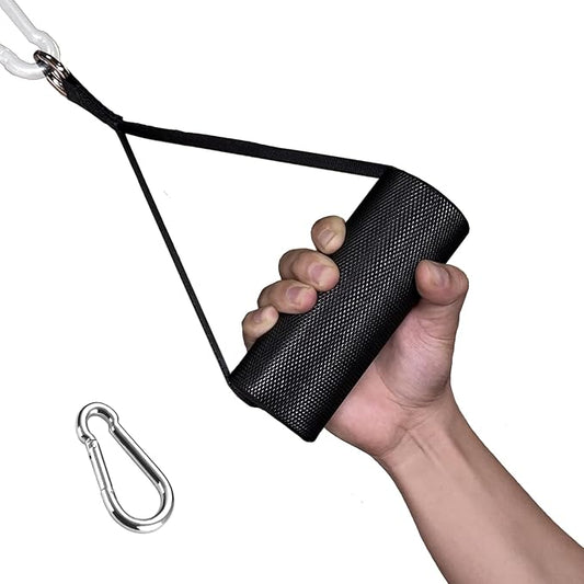 KORIKAHM Arm Wrestling Handles, Fat Armwresting Training Equipment LAT Pulldown Attachments D Handle, V Bar Cable Machine Attachments, Gym Handles for Forearm, Wrist Strength Training Equipment