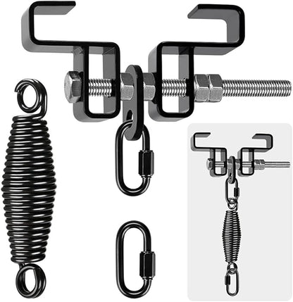 Dolibest Heavy Duty Steel Beam Hanger, Heavy Bag Mount, I Beam Heavy Bag Hanger for Punching Bag Hanger Boxing Muay Thai Training (with Spring)