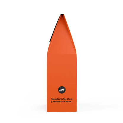 HBS, Cascades Coffee Blend (Medium-Dark Roast), Tangerine Package