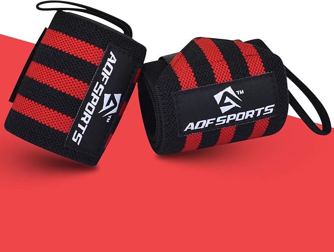 Wrist Wraps for Weightlifting - USPA & IPL Approved 18" Gym Wrist Support with Thumb Loop - Heavy Duty Lifting Wrist Straps for Fitness, Workout, Powerlifting, & Bodybuilding (Pair)