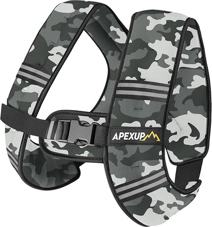 APEXUP Weighted Vest with 5lbs/10lbs/15lbs/20lbs/25lbs/30lbs Weights and Reflective Stripe, Weight Vest Men Women for Workout, Strength Training, Running