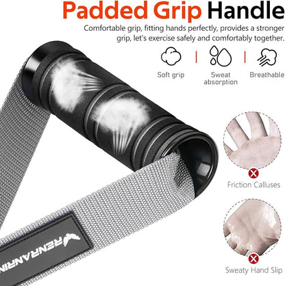 RENRANRING Gym Exercise Handles, Replacement Handle Attachments for Cable Machine Pulleys, Resistance Band and Strength Trainer, Pull Down Workout Accessories, Home Gym Add On Equipment