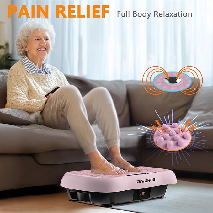 Vibration Plate Exercise Machine, Vibration Plateform for Lymphatic Drainage, Whole Body Workout Vibrate Fitness Board for Weight Loss Shaping Toning, Home Gym Equipment