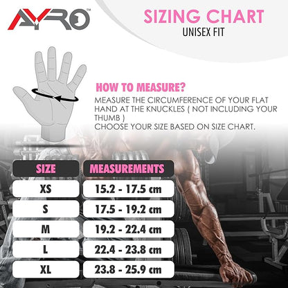 AYRO Ventilated Weightlifting Workout Gloves for Men & Women, Gym Gloves with Built-in Wrist Wraps for Men & Women-Best for Weightlifting, Gym Fitness, Hand Support & Cross Training