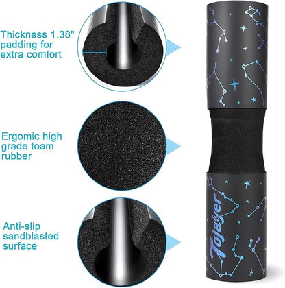 Squat Pad Barbell Pad - Neck & Shoulder Protective Foam Workout Weight Lifting Bar Cushion for Lunges & Hip Thrusts, Fit Standard and Olympic Bars Perfectly, Multi-color Choices