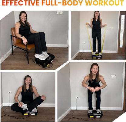 Vibration Plate Exercise Machine: TISSCARE Vibrating Plates for Lymphatic Drainage and Weight Loss, 300Lbs Capacity Full Body Power Shake Workout Platform for Home Cardio Fitness