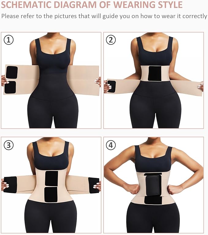 FeelinGirl Waist Trainer Belt Waist Cincher Trimmer Ab