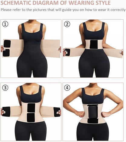 FeelinGirl Waist Trainer Belt Waist Cincher Trimmer Ab