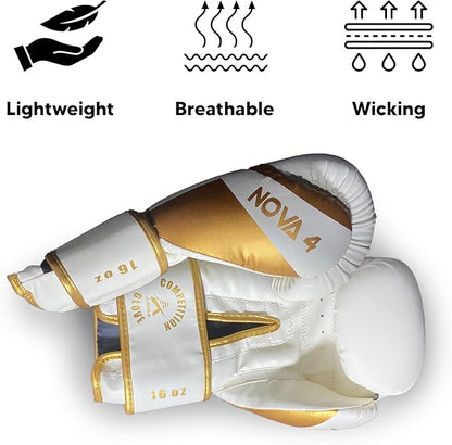 Boxing Gloves - Premium PU Leather, Heavyweight - Ideal for Boxing, Kickboxing, Muay Thai & Fitness Training