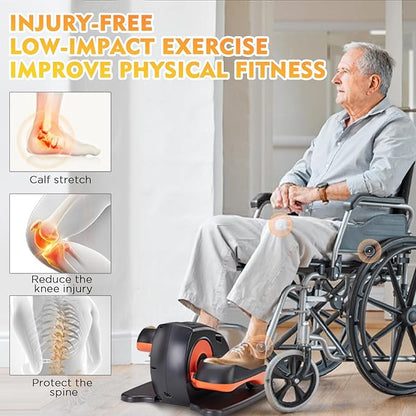 Under Desk Elliptical Machine, Electric Ellipse Leg Exerciser As Seen On TV with 12 Speed for Seniors,Portable Foot Leg Exerciser, Mini Seated Pedal Exerciser for Home Office