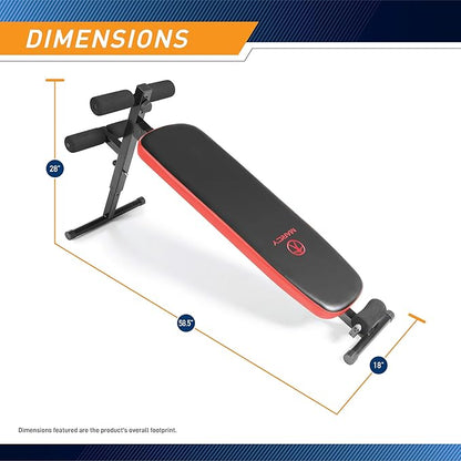 Marcy Utility Slant Board w/ Headrest – Folding SB-4606 , 29.00 x 18.00 x 59.00 inches