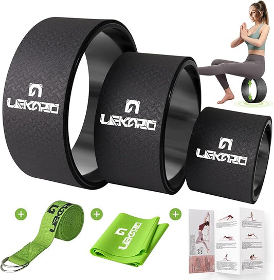 Yoga Wheel Set for Back Pain 3 Pack 13"/10.5"/6.5''