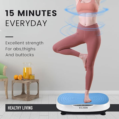 EILISON FITABS 3D Vibration Plate Exercise Machine with Seat - Ocsillation, Pulsation + Vibration Platform, Push Up, Vibration Machine for Lymphatic Drainage, Weight Loss, Recovery