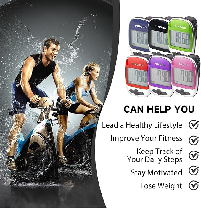 PINGKO Outdoor Multi-Function Portable Sport Pedometer Step/Distance/Calories/Counter