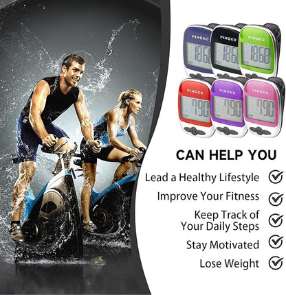 PINGKO Outdoor Multi-Function Portable Sport Pedometer Step/Distance/Calories/Counter