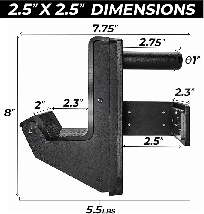 J-Hooks J-Cup Power Rack for 2"x 2" 2.5"x2.5" 3"x3" Tube 1000 LB 2)