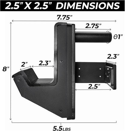 J-Hooks J-Cup Power Rack for 2"x 2" 2.5"x2.5" 3"x3" Tube 1000 LB 2)