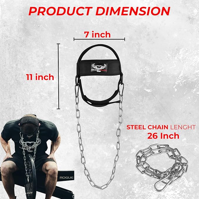 BEAST RAGE Neck Harness for Men 30 inches