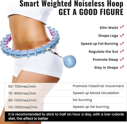 65inch 32 Knots Plus Size Quiet Weighted Hula 2 in 1 Waist