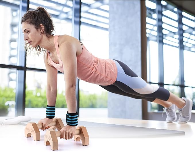 Pushup Stands - Wooden Push Up Bars Gym
