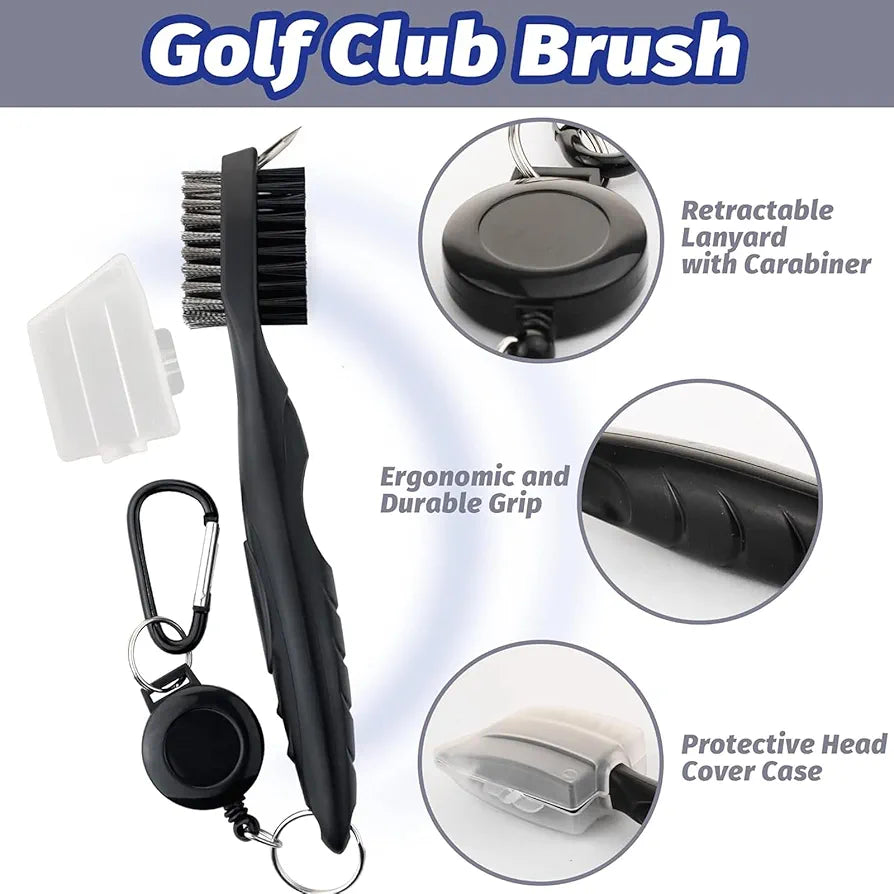 11 Pcs Golf Accessories Kit, Include Golf Tees Golf Towel Golf Ball Bag with Hook Cleaner Brush Golf Ball Marker Golf Divot Tool Golf Score Counter