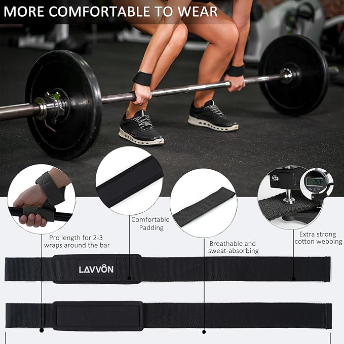Barbell Pad Set for Hip Thrust 10Pcs- Squat Pad for Barbell Lunges & Bar Padding - Bench Press Standard Weight Bar Pad - with Ankle Straps, Wrist Straps for Weightlifting, 3 Lifting Strap