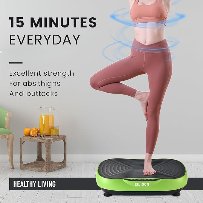EILISON FITABS 3D Vibration Plate Exercise Machine with Seat - Ocsillation, Pulsation + Vibration Platform, Push Up, Vibration Machine for Lymphatic Drainage, Weight Loss, Recovery