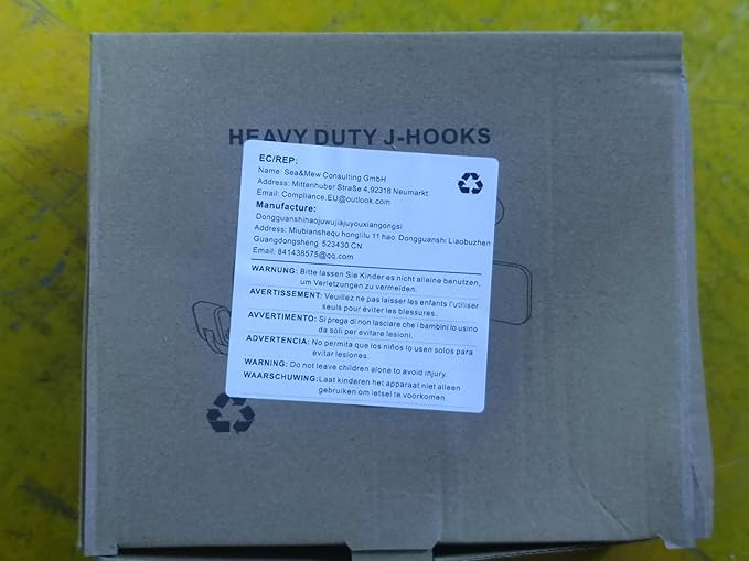 SELEWARE Solid Steel J Hooks for 2" x 2" or 3" x 3" Tube 1" or 5/8" Hole 2
