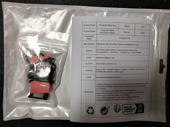 Treadmill Safety Key for NordicTrack, Proform, Image, Weslo, Reebok, Epic, Golds Gym, Freemotion, and Healthrider Treadmills