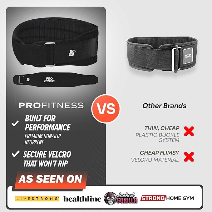 ProFitness Weight Lifting Belt - Premium Weightlifting Belt