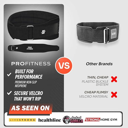 ProFitness Weight Lifting Belt - Premium Weightlifting Belt