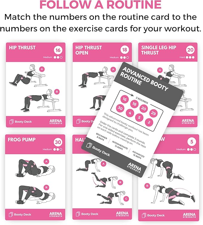Arena Strength Workout Cards - Instructional Fitness Deck