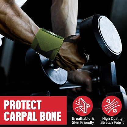 Wrist Wraps for Weightlifting-21" Lifting Wrist Straps for Weightlifting,Weight Lifting Wrist Wraps with Thumb Loop,Breathable Wrist Brace, Avoid Injury and Maximize Grip for Men & Women Powerliftin