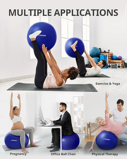 Trideer Yoga Ball Exercise Ball for Working Out 5 Sizes