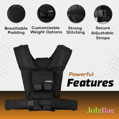 Adjustable Weighted Vest for Men – 20 LBS | 35 LBS Compact Fitness Vest with Durable Oxford Cloth, Ideal for Running, Cardio, CrossFit, Gym, Core Balance, Posture Support, and Strength Training