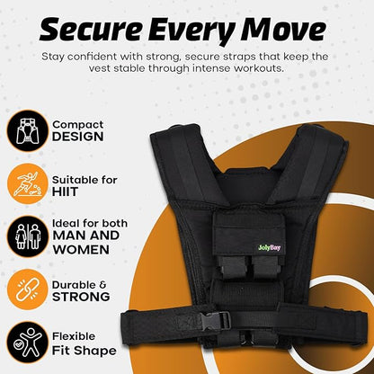 Adjustable Weighted Vest for Men – 20 LBS | 35 LBS Compact Fitness Vest with Durable Oxford Cloth, Ideal for Running, Cardio, CrossFit, Gym, Core Balance, Posture Support, and Strength Training