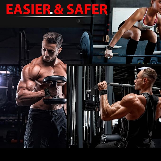 BEAST RAGE Lifting Straps for Weightlifting, Weight Lifting Straps Gym Power Workouts Lifting Wrist Straps Padded Cotton Men Women Support Lifters Deadlift Straps Hard Pull Exercise Straps