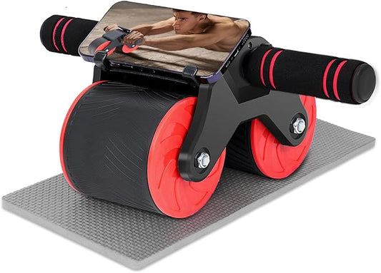 Automatic Rebound Abdominal Wheel Workout,2 Wheels