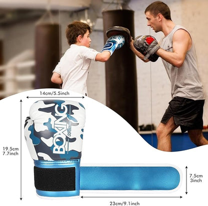 Kids Boxing Gloves, Boxing Gloves for Children 3-9 Youth Boys Girls Toddler PU Cartoon Sparring Training Boxing Gloves for Punching Bag, Kickboxing, Muay Thai, MMA