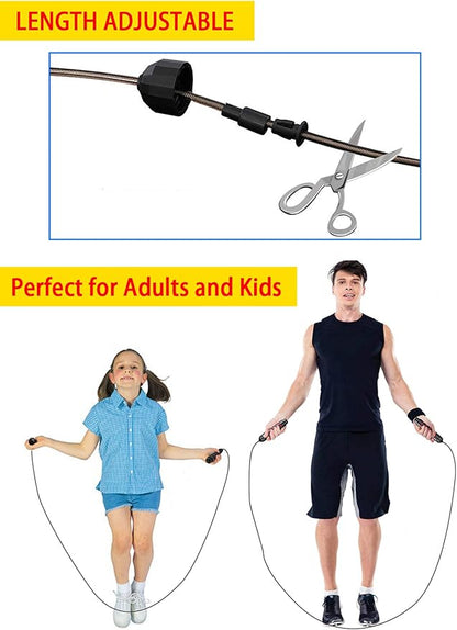 Jump Rope, Ball Bearings Tangle-Free Rapid Speed Cable 2 Pack