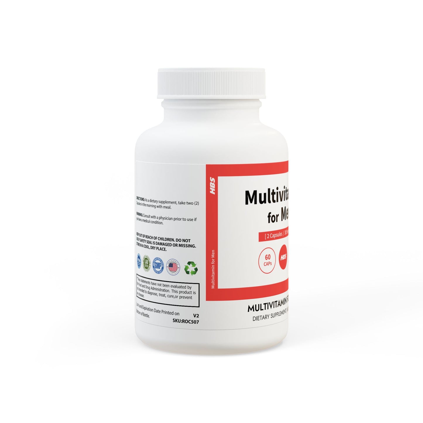HBS, Multivitamin for Men Supplement (60 Vegetable Capsules)